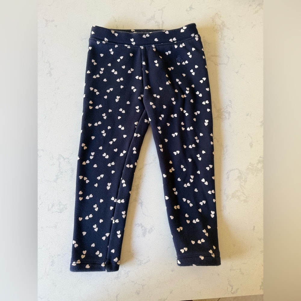 GAP Cozy Fleece-Lined Hearts Leggings